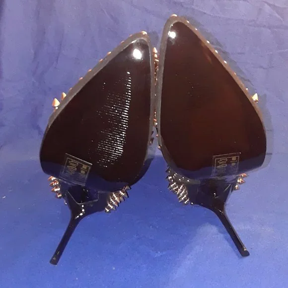 AZALEA WANG SPIKED "DIABELSTAR BHADDIE" STILETTO BOOTIE IN BLACK - Picture 9 of 9